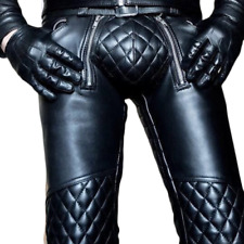 Men's Real Leather Genuine Sheep Leather Party Pants Slim Fit Quilted Pants, käytetty myynnissä  Leverans till Finland