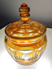 Antique flashed amber for sale  BROMYARD