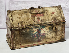 Antigua caja de medicina de hierro hecha a mano / botiquín de primeros auxilios caja segunda mano  Embacar hacia Argentina
