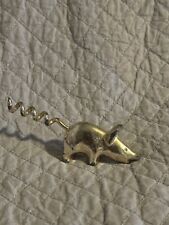 ADORABLE Vintage Silvertone Pig Piglette Corkscrew Wine Bottle Opener EUC 4" for sale  Shipping to South Africa