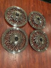 SET OF 1970-1996 FITS IMPALA CAPRICE WIRE SPOKE 15" Hubcaps WHEELCOVERS, used for sale  Shipping to South Africa