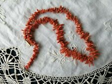 REAL 100% NATURAL CORAL NECKLACE CHOKER RED SMALL BRANCHES GRADUATED      for sale  OLDHAM