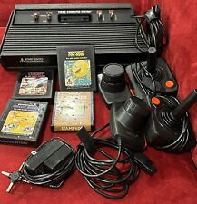 Usado, Console de videogame preto vintage Atari 2600 4 interruptores com 4 jogos e 4 controles comprar usado  Enviando para Brazil