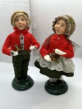 Used, Pair of Byers Choice "The Carolers" 1998 Boy & Girl w/ Candleholder for sale  Shipping to South Africa