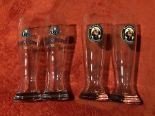 Used, Benediktiner and Franziskaner weissbier beer glass 4 pcs set .51 EUC for sale  Shipping to South Africa