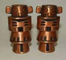 Agitadores de sal figurativos azteca Tiki con tótem de cobre de colección segunda mano  Embacar hacia Argentina