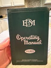 Edm operating manual for sale  Keedysville