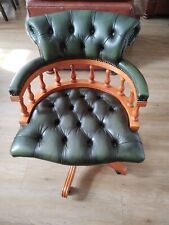 Vintage green leather for sale  BECKENHAM