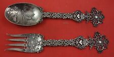 Dutch Sterling Silver Said Serving Set by Ollanu .800 silver c.1920 10 1/2" segunda mano  Embacar hacia Argentina