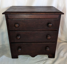 Antique Handmade Salesman Sample Miniature 3 Draw Dresser Wood Furniture for sale  Shipping to South Africa