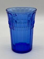 Copo para beber Hocking Roulette azul cobalto 4,25" fundo plano 8 oz, usado comprar usado  Enviando para Brazil