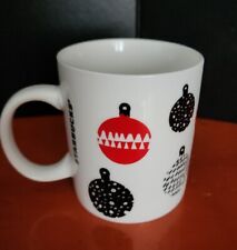 Taza de café Starbucks adornos navideños 2016 blanco negro rojo 12 oz segunda mano  Embacar hacia Argentina