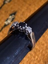 Used, 9ct 9K 375 Mark Yellow Gold Diamond & Sapphire Ring Sz 8 H.S. for sale  Shipping to South Africa
