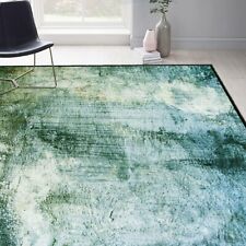 Modern Indoor Green and Blue Abstract Pattern Rug 2.3m x 1.6m w/ non-slip for sale  Shipping to South Africa