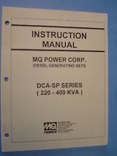 Juegos generadores diésel MQ Power serie DCA-SP (220-400 KVA) manual de instrucciones segunda mano  Embacar hacia Argentina