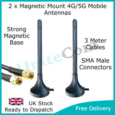 2 x 4G/5G Magnetic Mount Antenna Broadband Router Booster Huawei B315 B715 B535 for sale  Shipping to South Africa