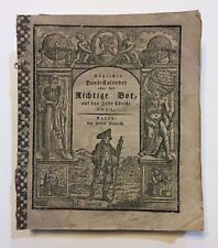 Usado, 1823 Suíça Almanaque / 1823 ALMANAQUE SUÍÇO COM XILOGRAVURAS Usersischer comprar usado  Enviando para Brazil