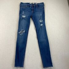 Jeans Hollister Original Feminino Tamanho 3 Azul Cintura Baixa Super Skinny Aflito comprar usado  Enviando para Brazil