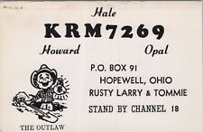Cartão postal rádio CB QSL Howard Opal Rusty Larry Tommie Hale década de 1960 Hopewell Ohio comprar usado  Enviando para Brazil