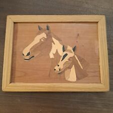 Horses wood inlay for sale  Johnstown