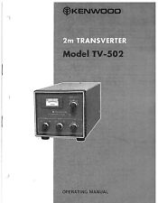 Transversor manual de operação compatível com Kenwood 2M modelo TV-502 comprar usado  Enviando para Brazil