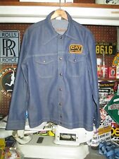 Camisa jaqueta jeans CAT LIFT TRUCKS vintage anos 70 anos 80 CAP N JAC denim botão de pressão G/XL comprar usado  Enviando para Brazil