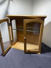Vintage Solid Wood Curio Cabinet Etched Glass  10” X 10” 3.5 Deep for sale  Shipping to South Africa