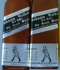 Juego de 2 barras de whisky vintage, coleccionables Johnny Walker, etiqueta roja de 2 piezas segunda mano  Embacar hacia Argentina