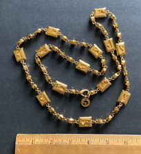 Used, St John SJ Gold Tone SJ Monogram Beaded Long 39" Necklace With Lobster Clasp for sale  Shipping to South Africa