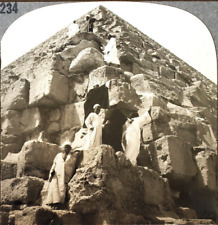 Conjunto Keystone Stereoview Climbing the Great Pyramid, Gizé, Egito de T400 #T234, usado comprar usado  Enviando para Brazil