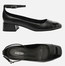 Bombas Arezzo Chloe salto baixo bloco tornozelo biqueira - Preto - 7M comprar usado  Enviando para Brazil