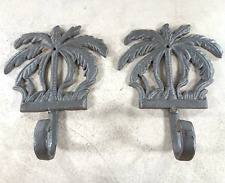 Usado, Gancho decorativo cabides ferro fundido decoração oceano arte parede palmeira conjunto de 2 comprar usado  Enviando para Brazil