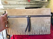 CH CAROLINA HERRERA INRO MEDIUM SUADE CLUTCH HANDBAG for sale  Shipping to South Africa