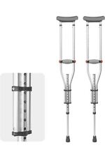 VILOBOS 1 Pair Universal Crutches Aluminum Medical Walking Aid Stick Adjustable, used for sale  Shipping to South Africa