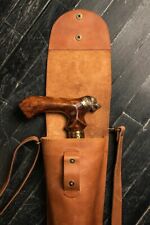Brown Bag For Walking Stick Storage Walking Cane Case Cover Leather- Cane best  for sale  Shipping to South Africa