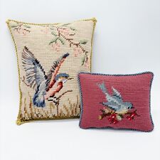 Conjunto de 2 travesseiros vintage Bird Nature bordado feitos à mão comprar usado  Enviando para Brazil