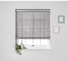 BARGAIN 3 x Habitat Elliott 50mm Wooden Tape Venetian Blind - Grey 60cm x 160cm for sale  Shipping to South Africa