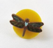 Vintage Signed TL Tiny Painted Dragonfly Figural Lapel Pin Brooch for sale  Shipping to South Africa