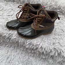 Botas para mujer Tommy Hilfiger botas de lluvia camufladas botas de pato zapatos talla 6 cómodas segunda mano  Embacar hacia Argentina