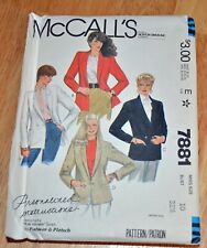 Vintage McCall's Sewing Pattern #7881 Misses' Jacket Blazer Size 10 Uncut 1982 for sale  Shipping to South Africa
