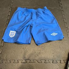 Pantalones cortos de fútbol americano del equipo de Inglaterra azul umbro poliéster talla mediana segunda mano  Embacar hacia Argentina