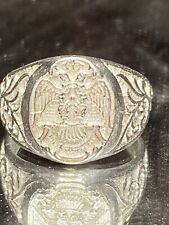 Masonic Ring SZ 11 Sterling 925 Silver Old Style Masonry Freemason for sale  Atco