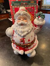 Retired Christopher Radko Holly Jolly Santa Deluxe Cookie Jar Shiny Brite in box, used for sale  Chicago