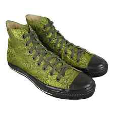 Tênis Converse CTA unissex masculino 9 feminino 11 cano alto brocado verde metálico , usado comprar usado  Enviando para Brazil