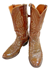 ostrich leather mens cowboy boots for sale  Marco Island