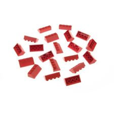20x LEGO ladrillos de techo 45° 2x4 azulejos de techo rojos piedras en ángulo 303721 3037 segunda mano  Embacar hacia Argentina