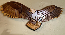 Used, Hand Carved Wooden American Eagle Wall Plaque 25” X 11.5” Signed for sale  Shipping to South Africa