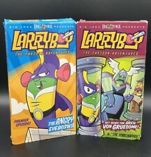 Vintage Big Idea LarryBoy the cartoon adventures VHS conjunto de 2 Inglês The Angry comprar usado  Enviando para Brazil