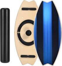Wooden Balance Roller Board Non-Slip Wobble Board 2 on 1 Stability & Core for sale  Shipping to South Africa