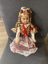 Polish Folk Doll from Krakowianka Krakowianka 16" Gumowa twarz Plastikowa sukienka na sprzedaż  Wysyłka do Poland